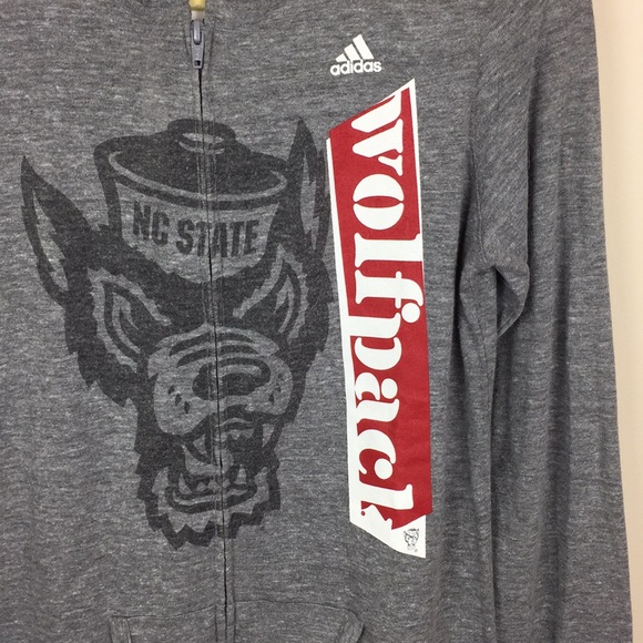 Adidas - NC State Wolfpack Zip Up Hoodie Jacket - Picture 4 of 7
